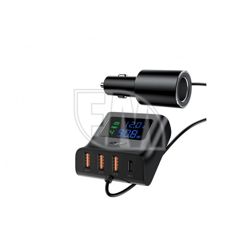 Telefono kroviklis Acefast car charger 90W USB Type C / 3x USB