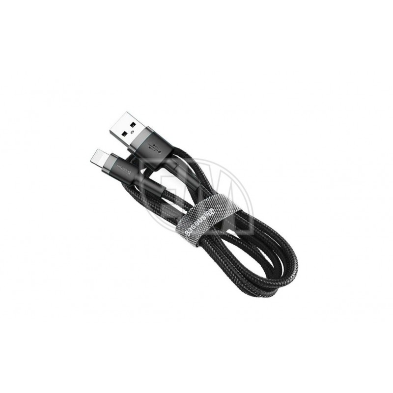 Kabelis Baseus USB Durable Nylon Braided Wire Usb / Lightning Qc3.0 2A 3m, juodas/pilkas (Calklf-Rg1)
