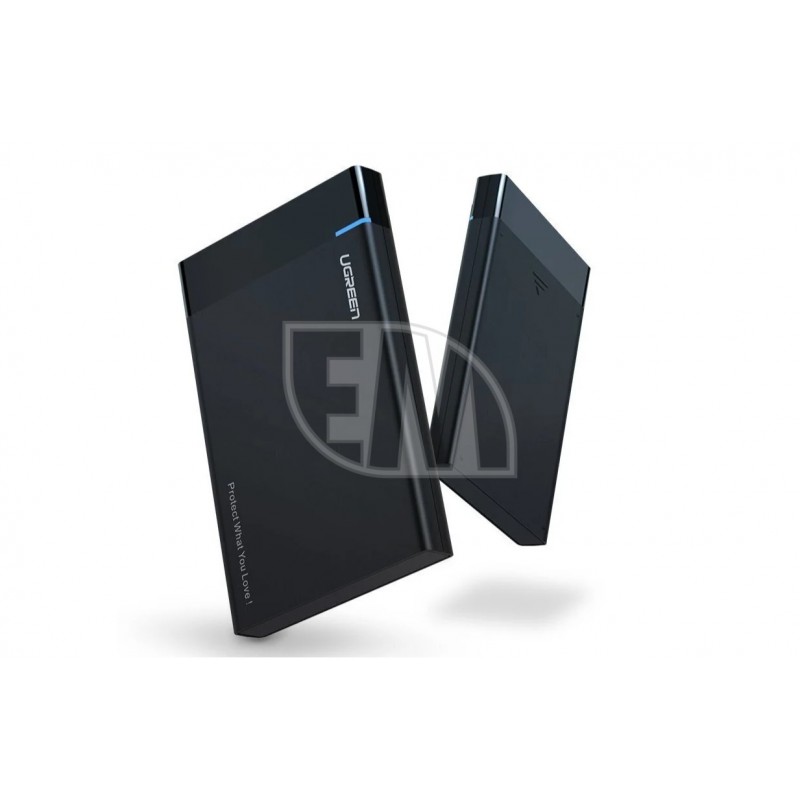 Išorinis kietasis diskas Ugreen US221 išorinio kietojo disko dėklas HDD/SSD,SATA 3.0, USB, 50 cm,juodas