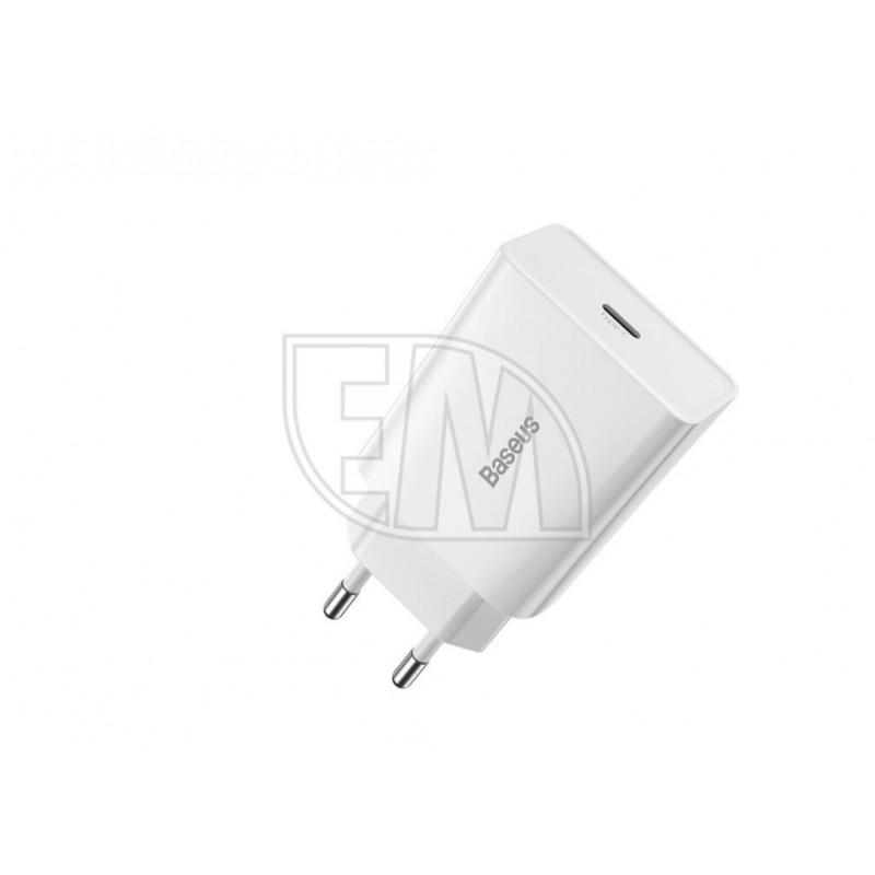 Adapteris Įkroviklis Baseus Speed Mini EU USB Type C 20W 3A Power Delivery Quick Charge (CCFS-SN02)