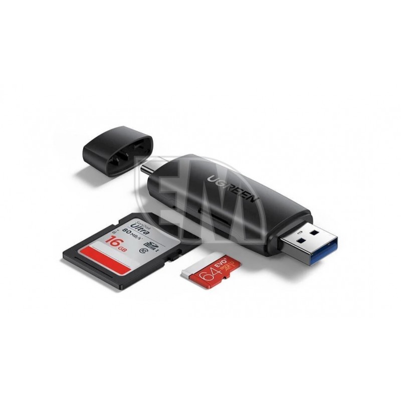 Ugreen CM304 USB + USB-C kortelių skaitytuvo adapteris