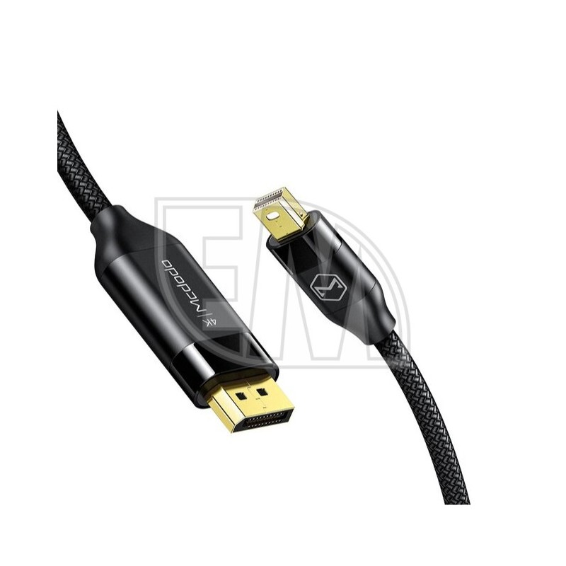HDMI laidas "Mcdodo" mini DP į DP 4K HDR kabelis, juodas, 2 m CA-8150