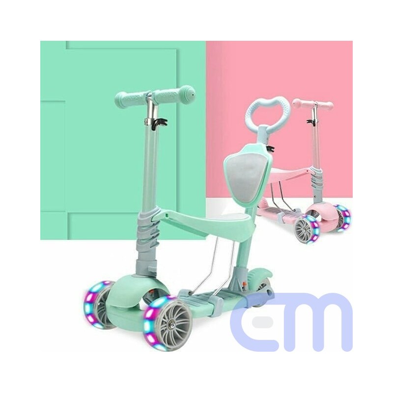 Tricycle scooter with LED wheels 5IN1