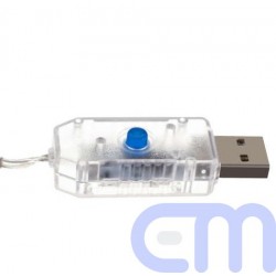 LED girlianda užuolaida 300 LED USB - šiltai balta 4