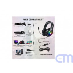 Žaidimų ausinės Wintory M1 Gaming 3D Stereo LED 2