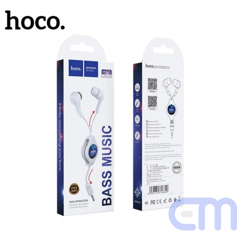 HOCO Telescopic headphones M68 white