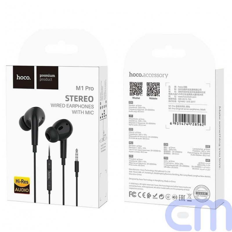 HOCO Headphones 3.5mm with microphone M1 Pro black