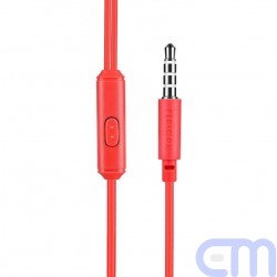 HOCO Headphones 3.5mm with microphone M14 red 2
