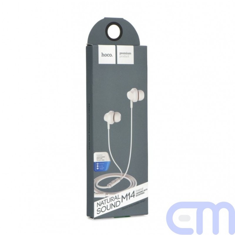 HOCO Headphones 3.5mm with microphone M14 white