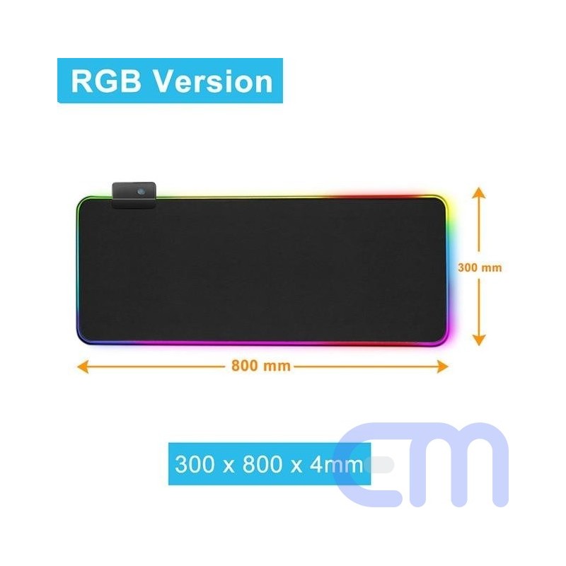 Žaidimų pelės kilimėlis RGB FGD-02 XL